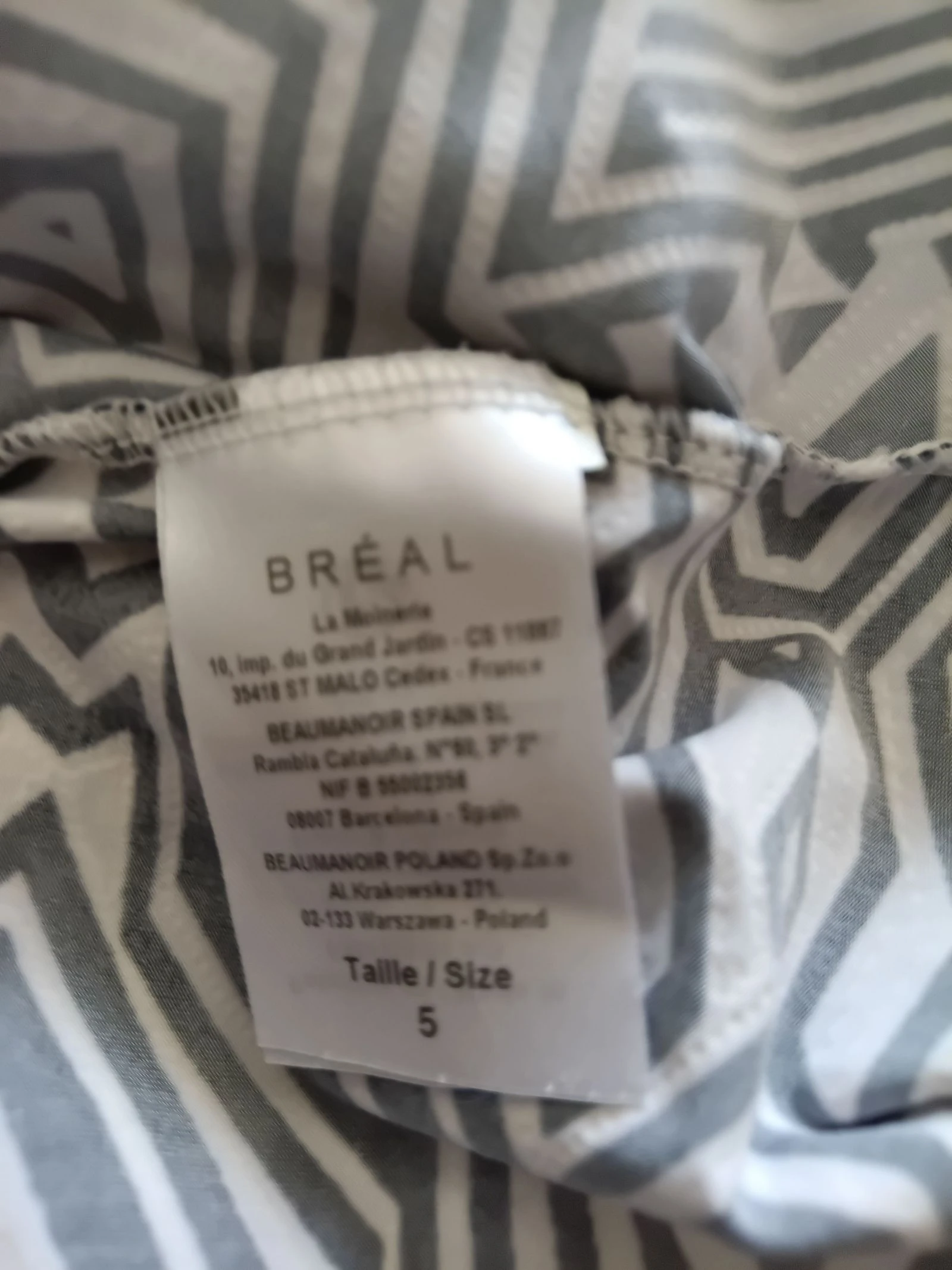 Maillot negro y blanco Breal talla 5 – photo 4